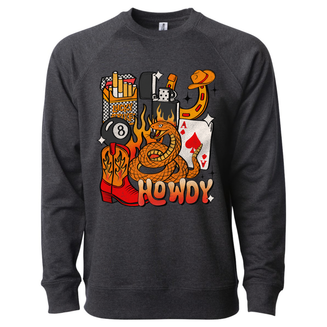Howdy Western • Crewneck • Charcoal