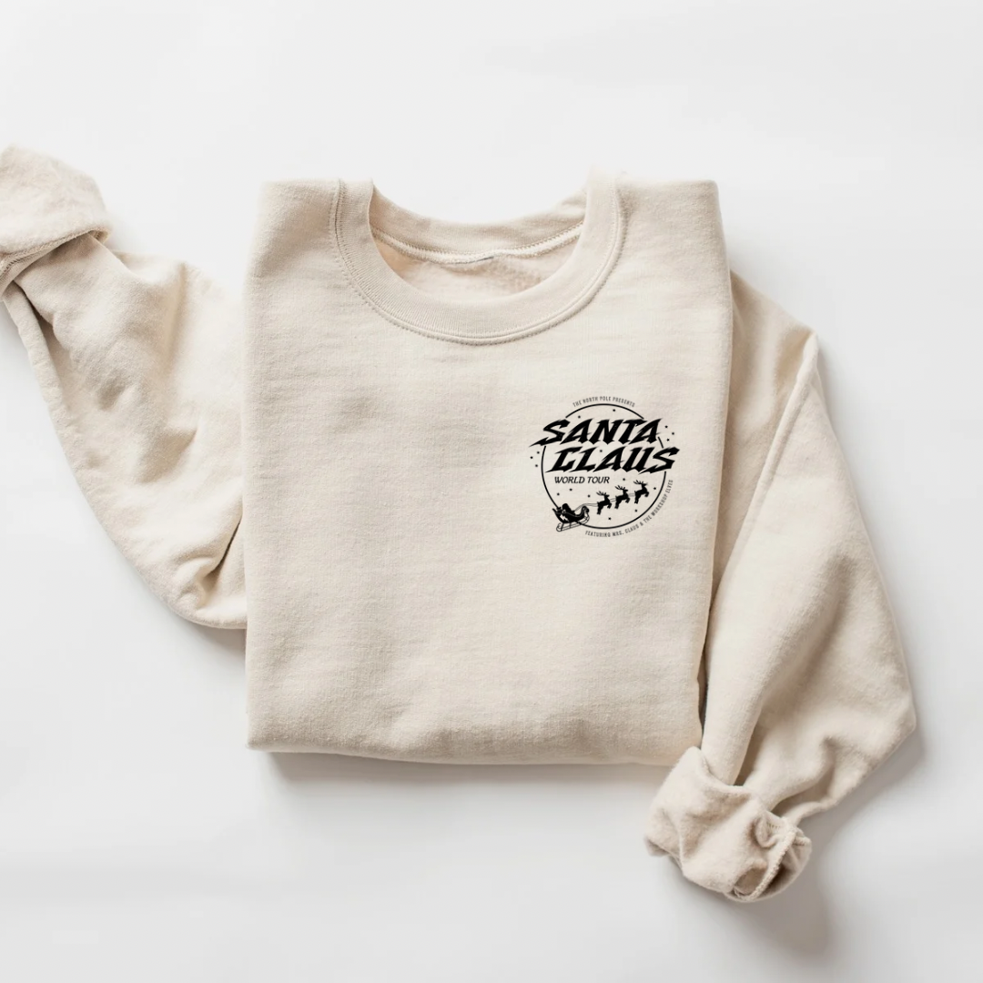 Santa World Tour • Crewneck • Sand