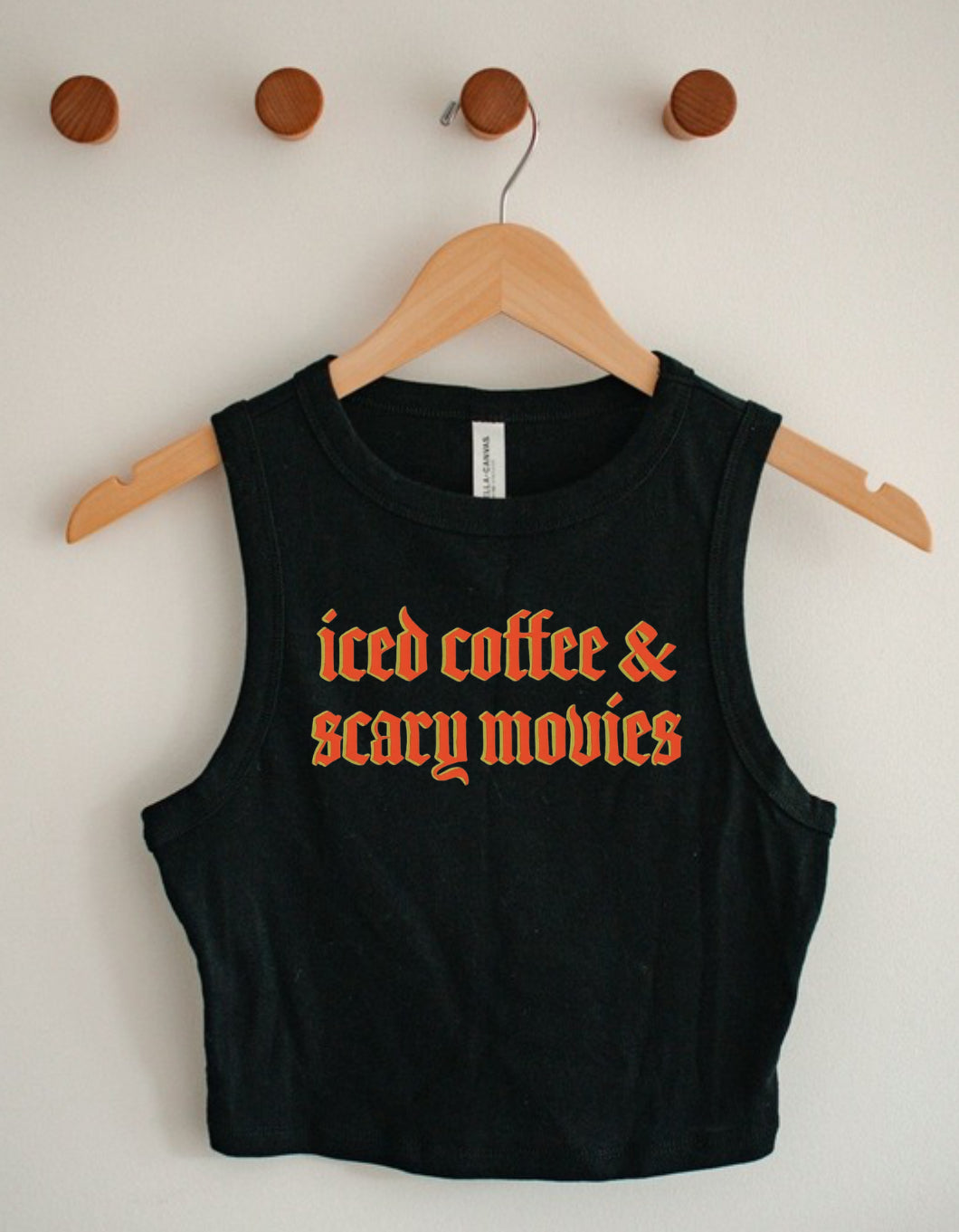 Iced Coffee • Cropped Tank Top• Black
