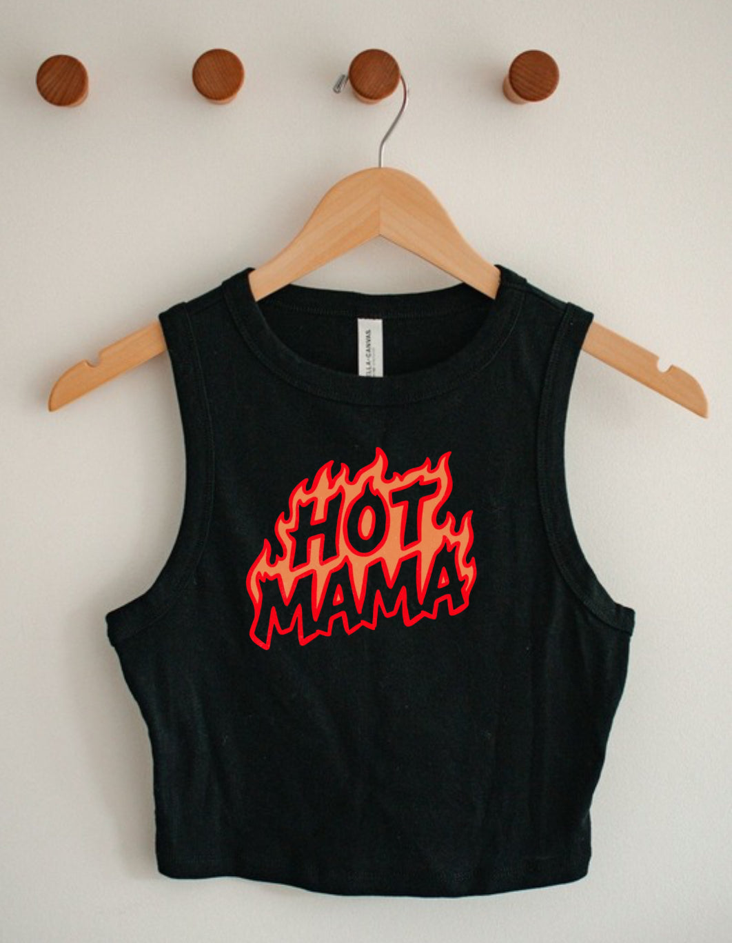 Hot Mama • Cropped Tank Top• Black
