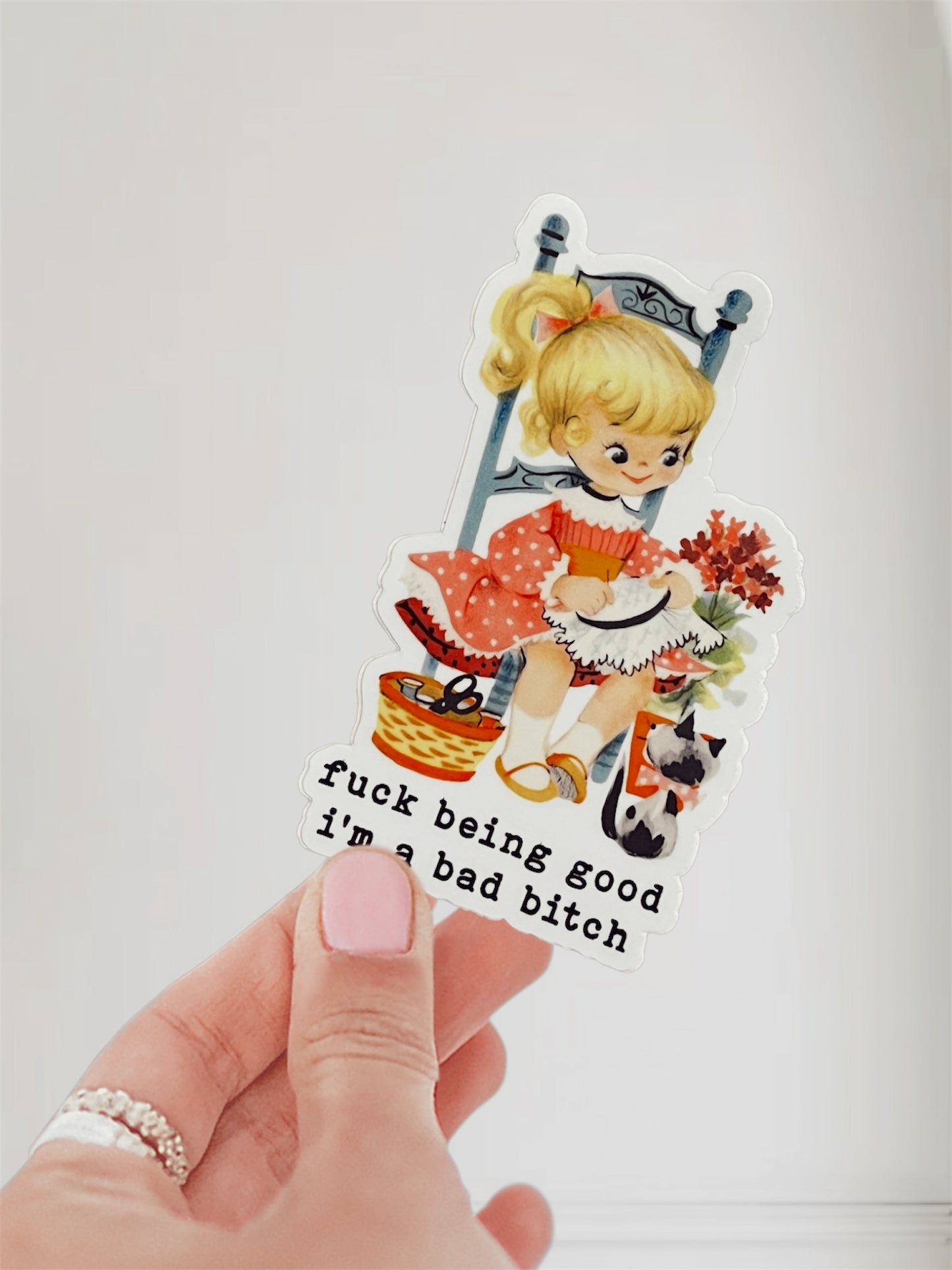 F Being Good Sticker
