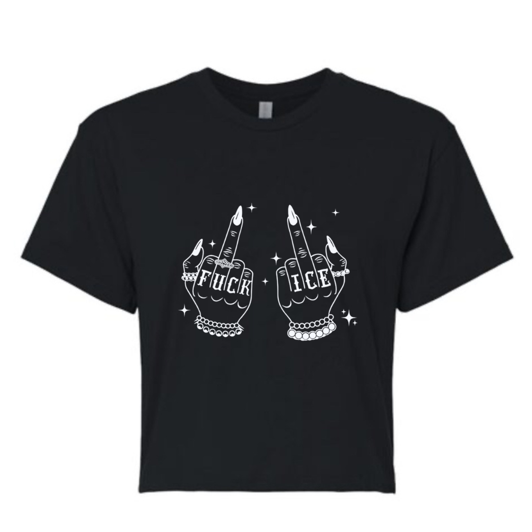 F Ice • Crop Top • Black
