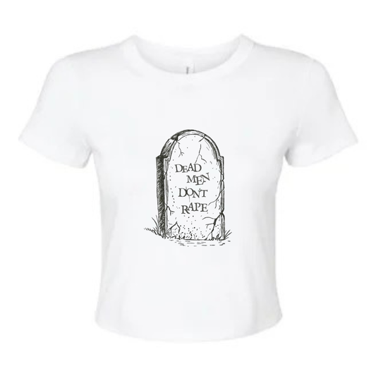 Dead Men • Cropped Baby Tee• White