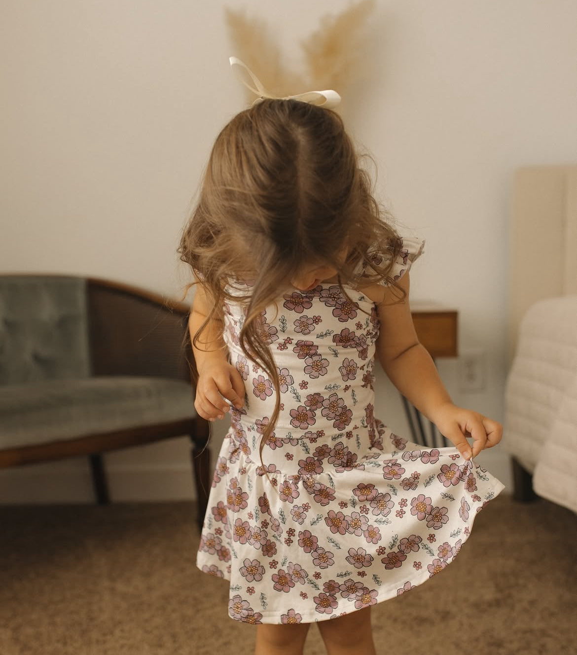 2T Purple Two Piece Skirt & Ruffle Tank