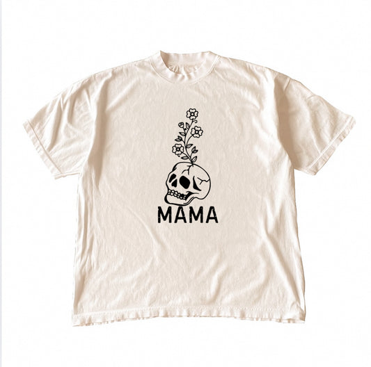 Floral Skull Mama • Cream