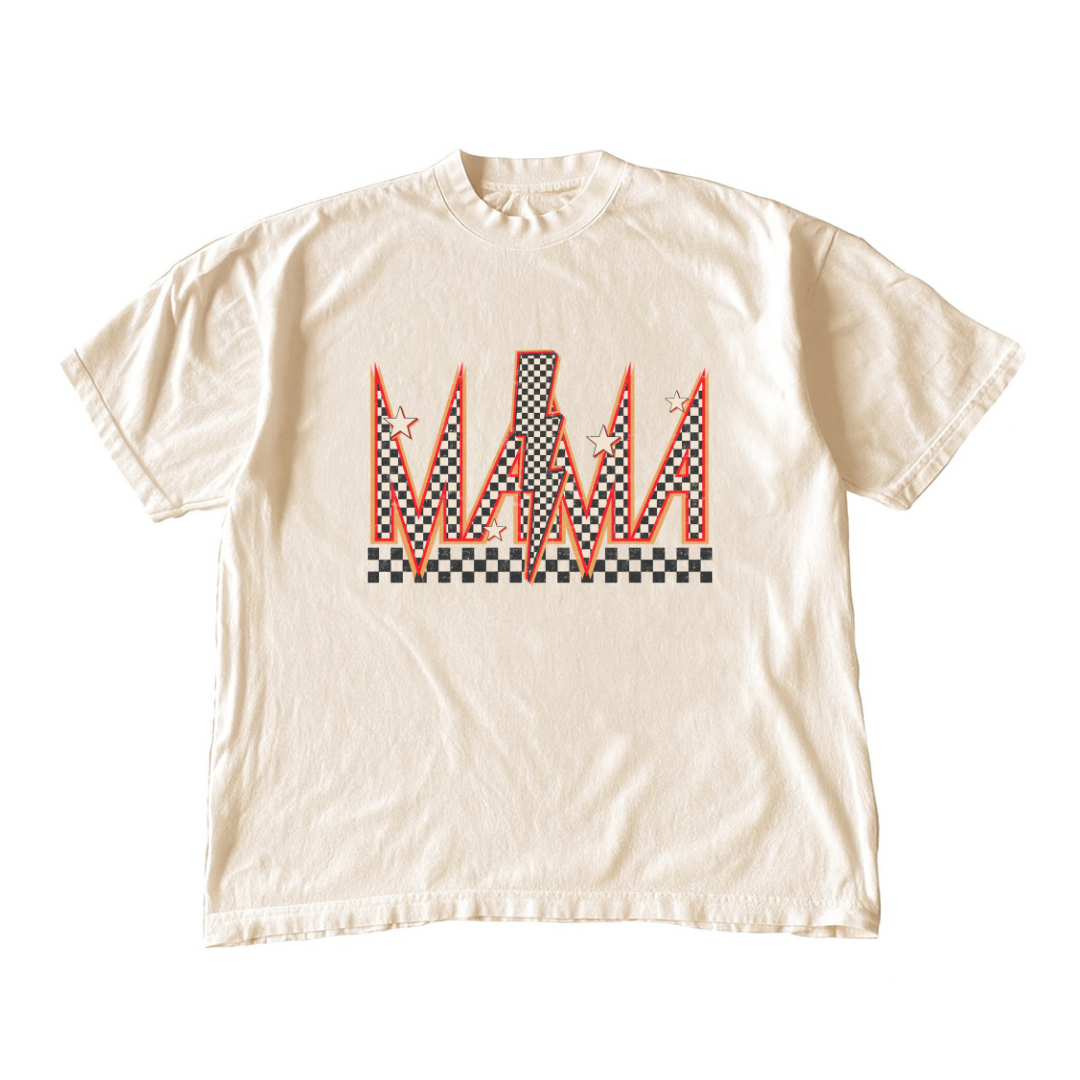 Mama Checkered Bolt • Cream