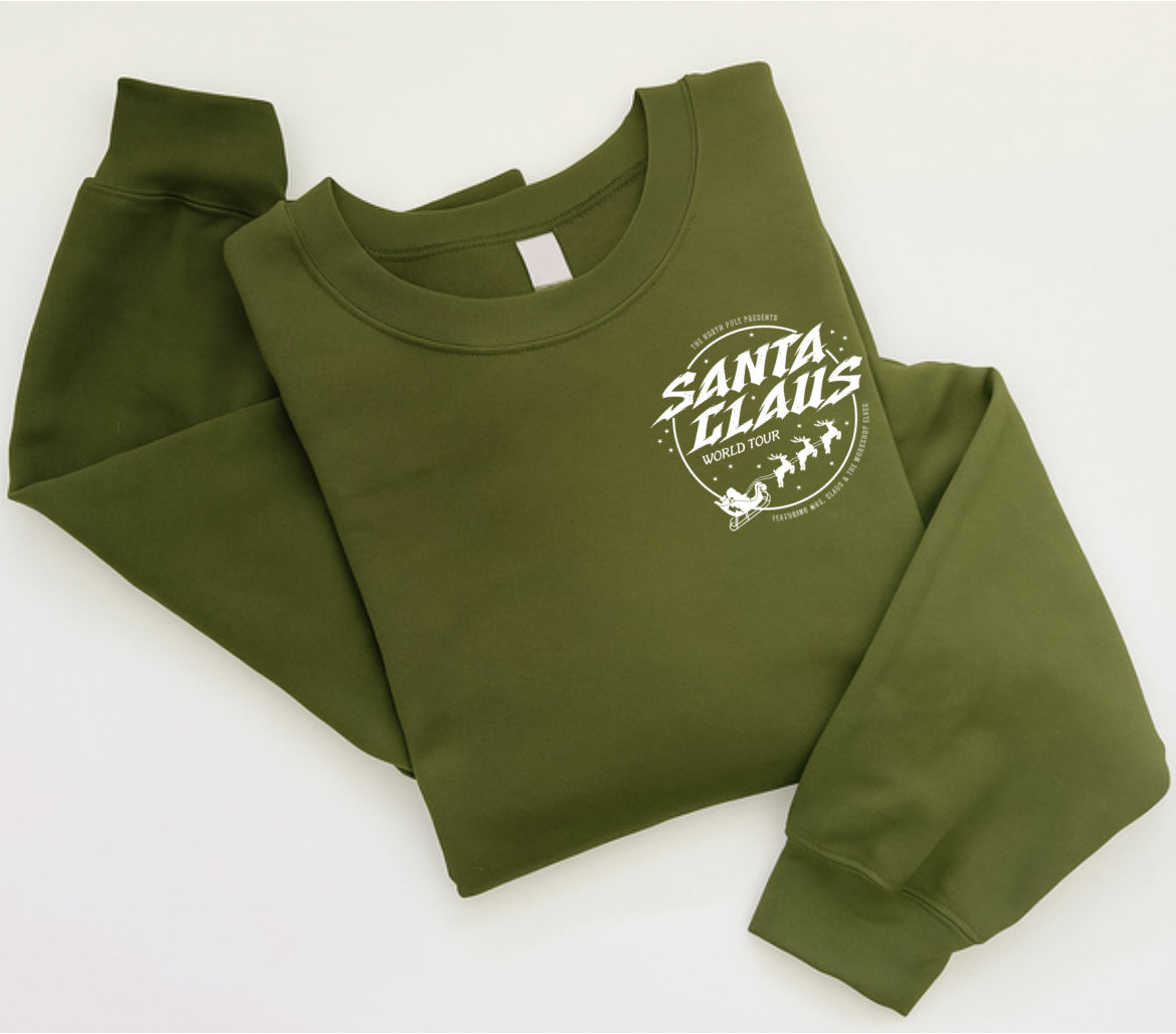 Santa World Tour • Crewneck • Military Green