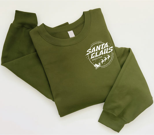 Santa World Tour • Crewneck • Military Green