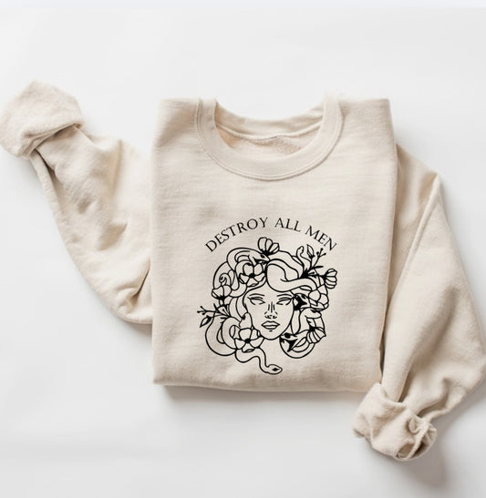 Medusa Destroy Men • Crewneck • Sandstone