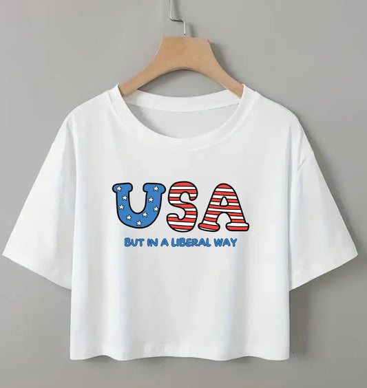 USA BIALW • Crop Top • White