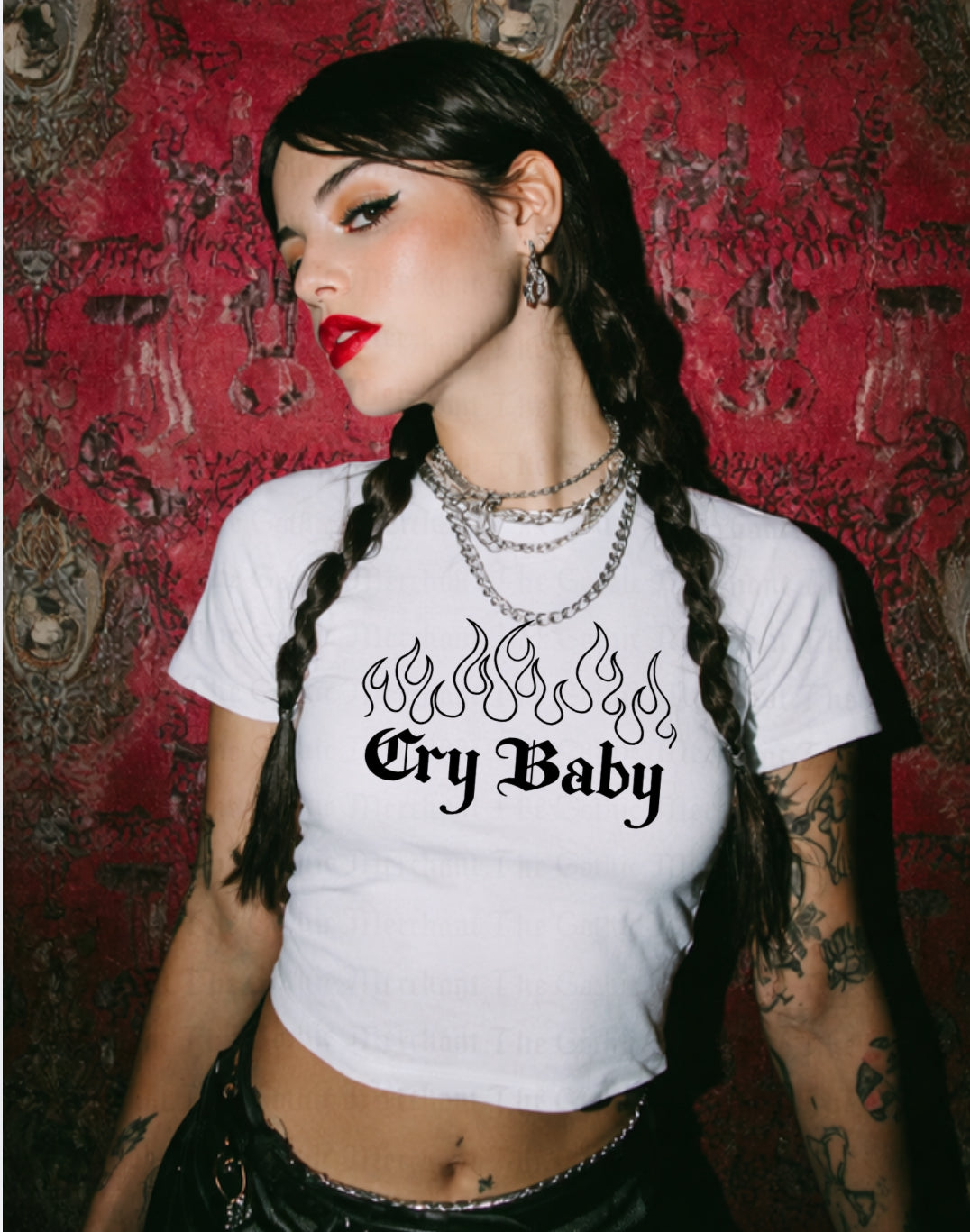 Crybaby • Cropped Baby Tee• White