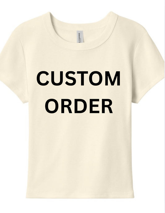 CUSTOM • Cropped Baby Tee• Natural