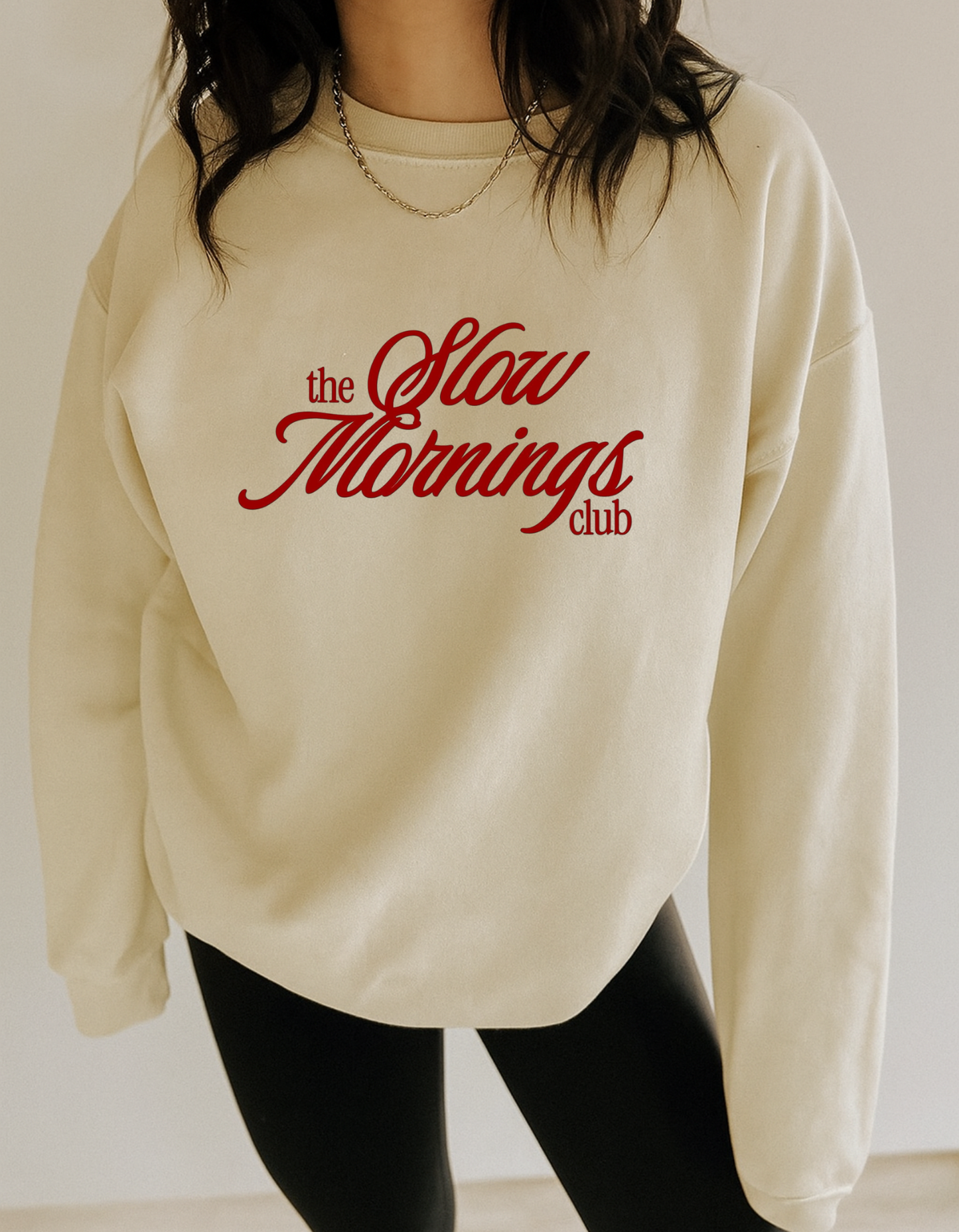 Slow Mornings Club • Crewneck • Sand