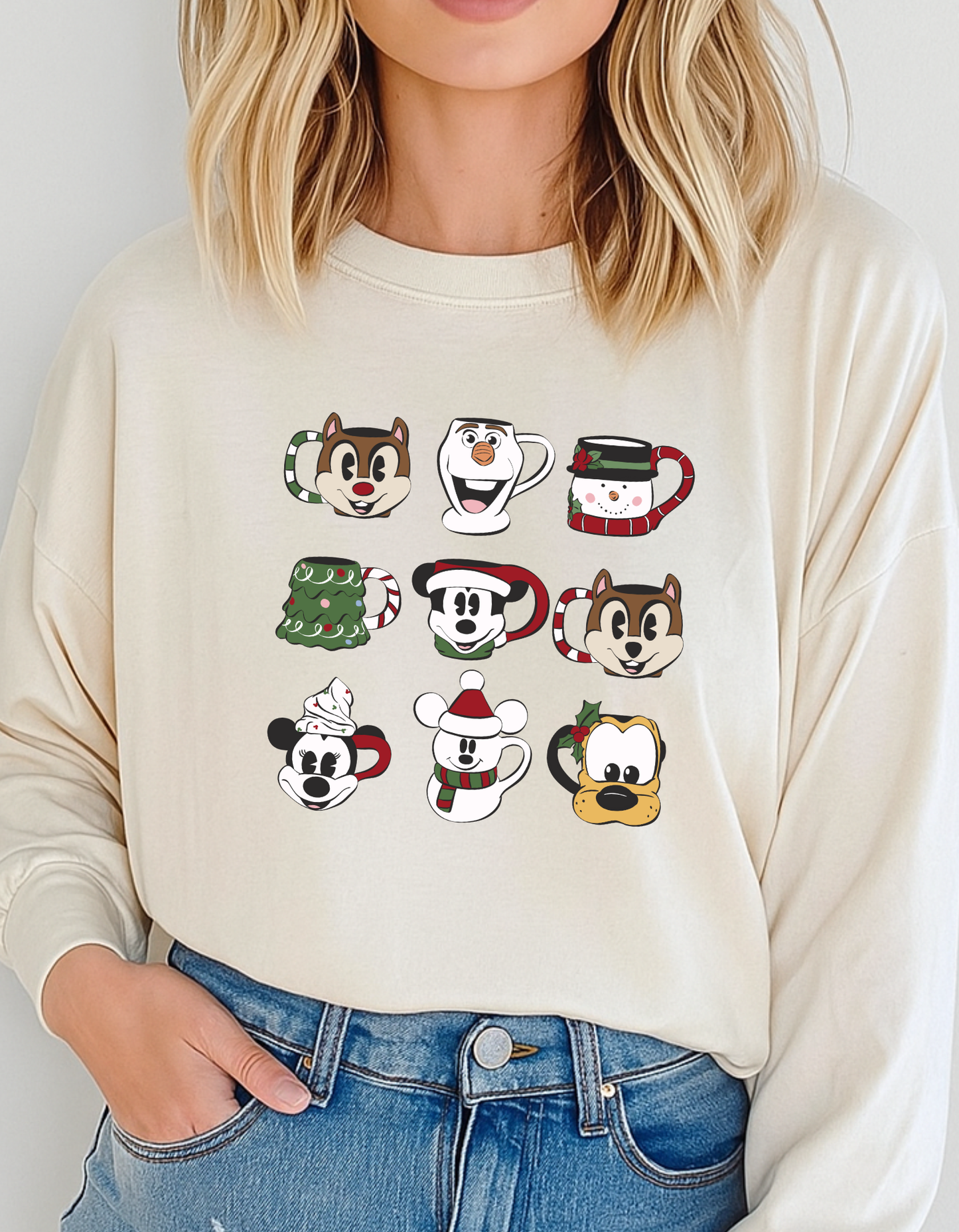 Holiday Mugs • Crewneck • Sand