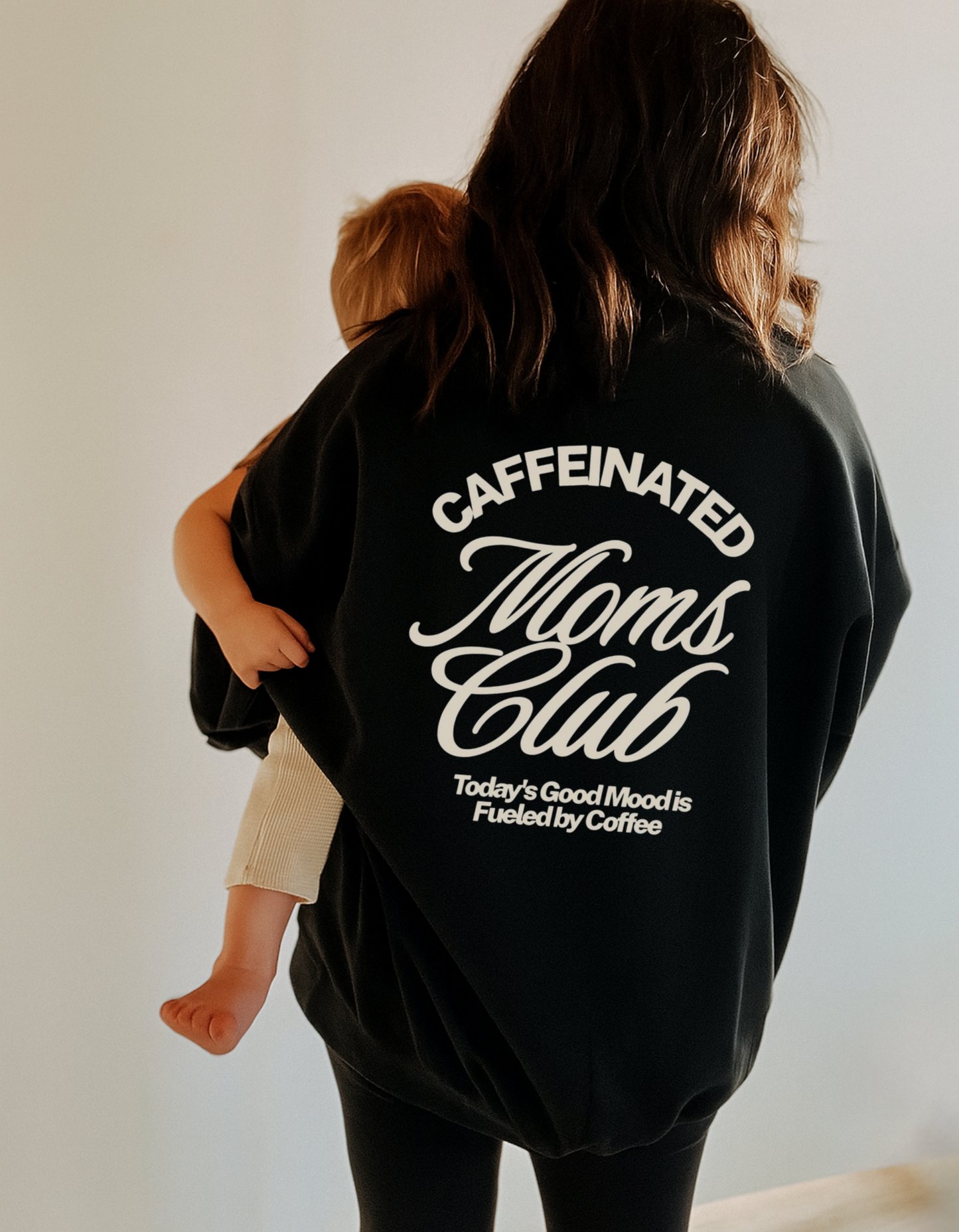 Caffeinated Moms Club• Crewneck • Black